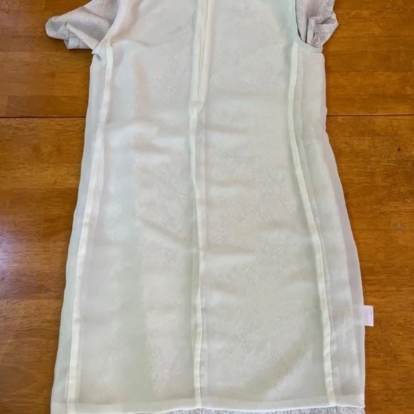 Babaton Aritzia Short Mini Lined Pearl Dress Short Sleeve Gray Print, Size XS S - Picture 5 of 11